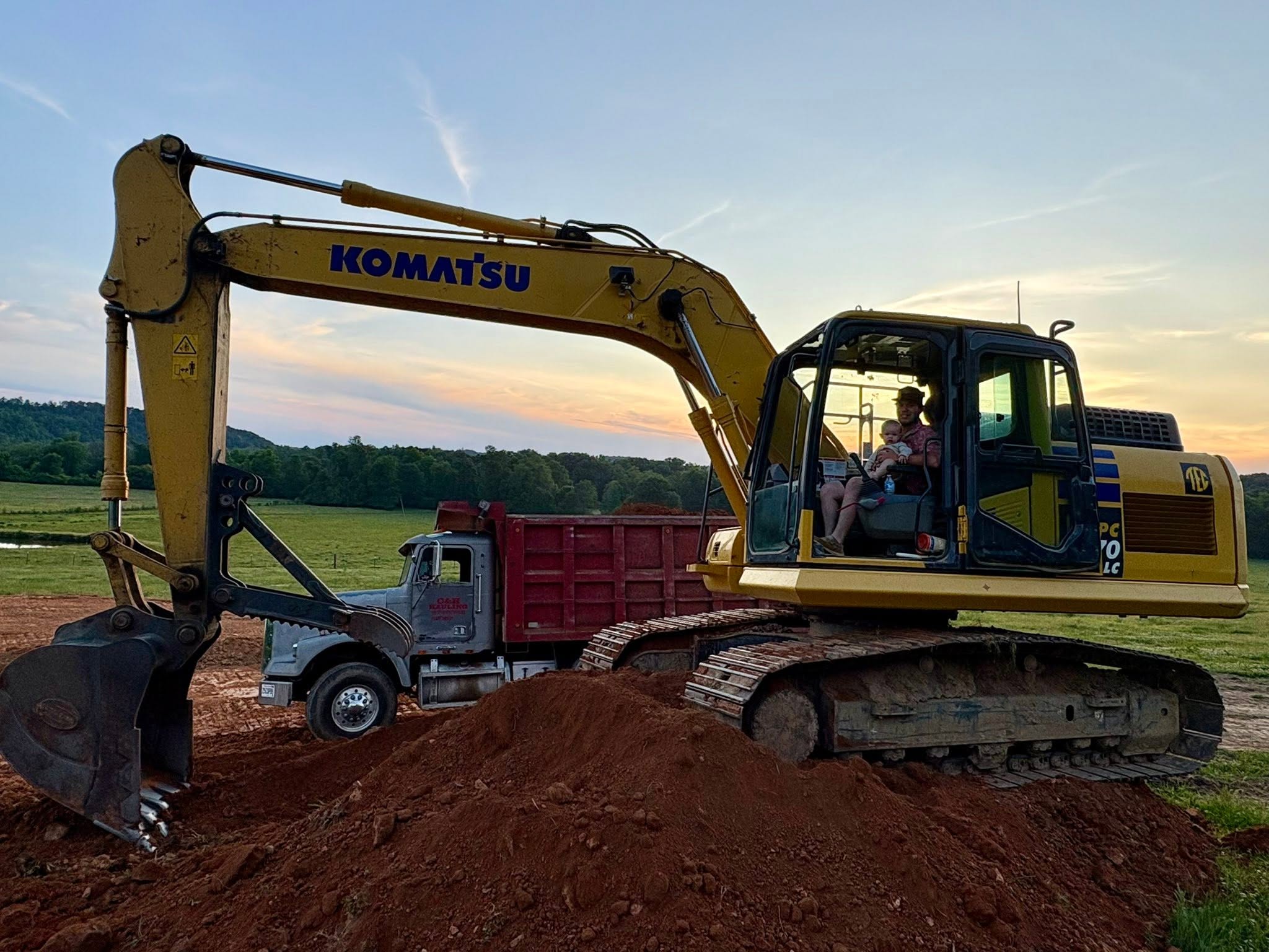 Excavation and grading work on rural acreage near Bremen, AL